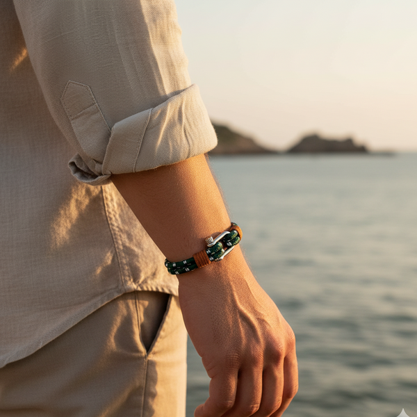 Haven Green Rope Bracelet